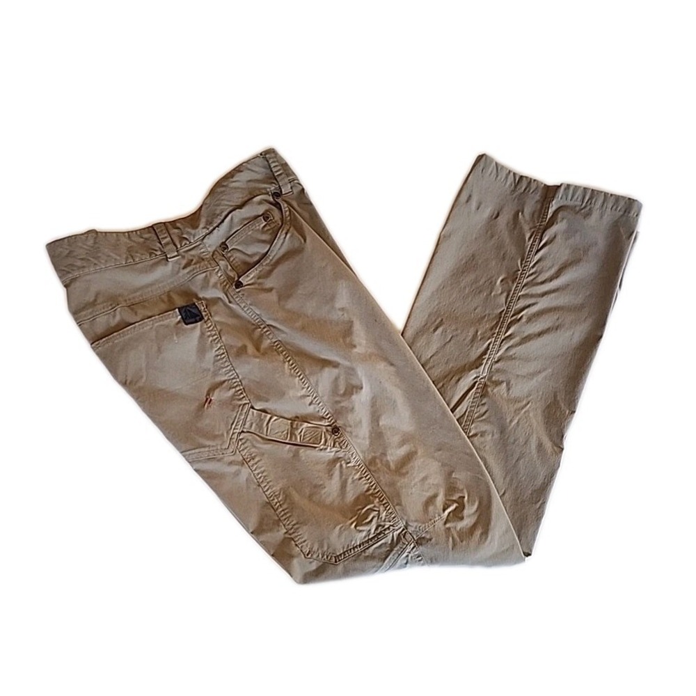 LL Bean Mens Cresta Cargo Hiking‎ Pants 34x30 Water Resistant Lightweight Beige